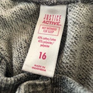 Justice sweatpants